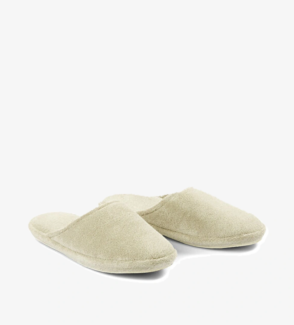 Olympia Krem Unisex Havlu Terlik - Görsel 1