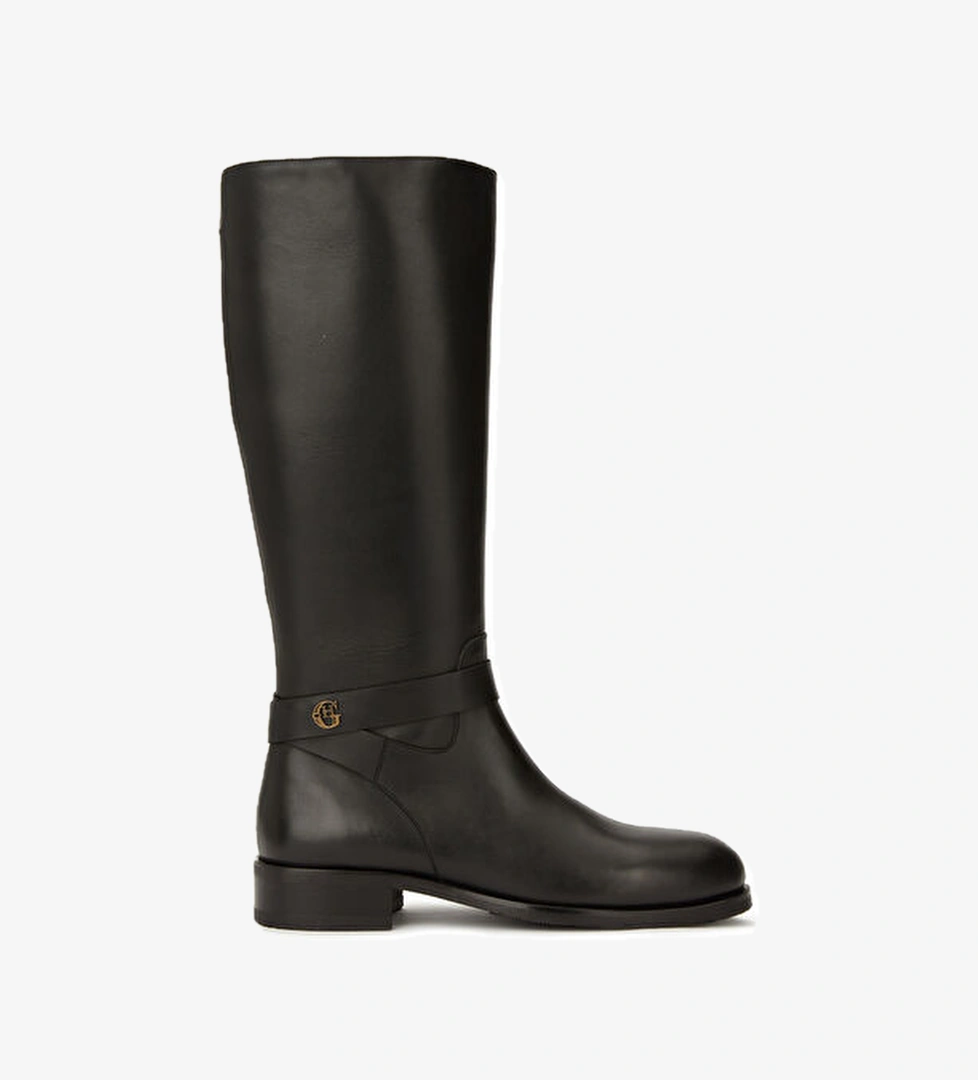 George Hogg Siyah Kadın Deri Çizme model görseli