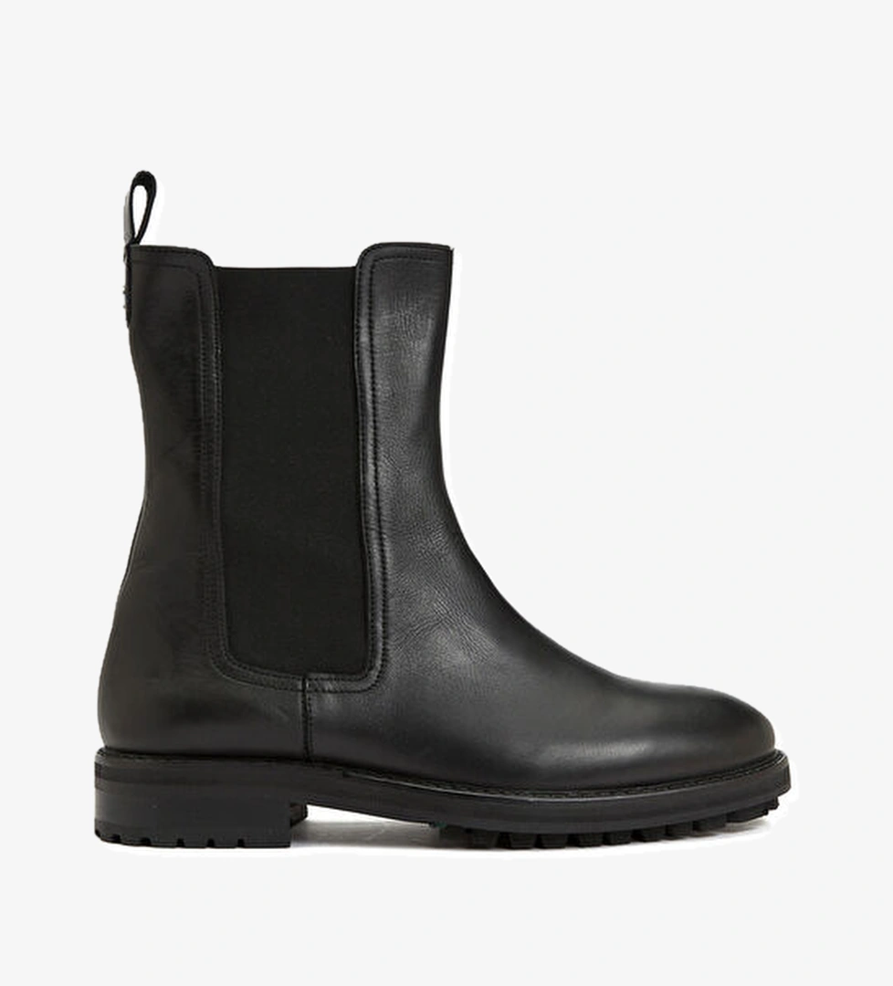 George Hogg Siyah Kadın Deri Bot model görseli