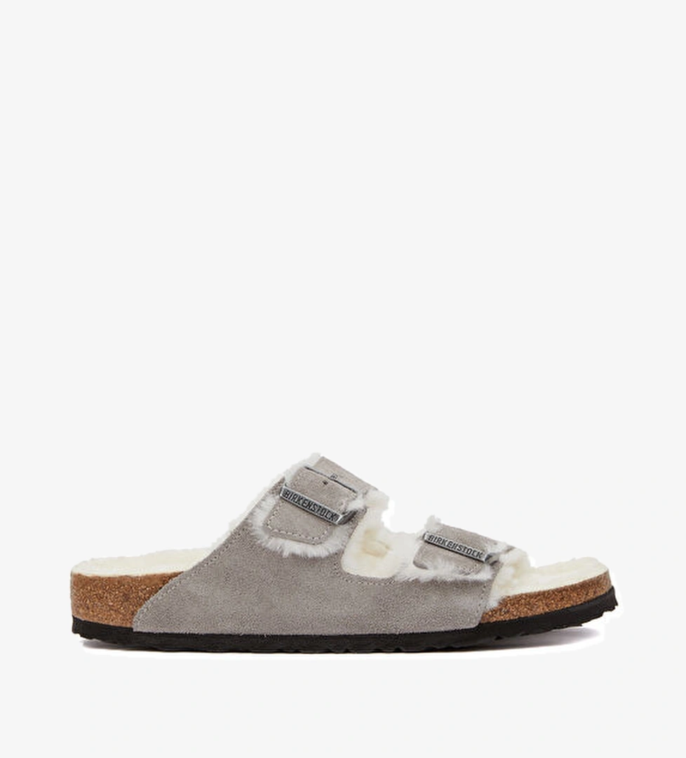 Birkenstock Arizona Shearling Taş Kadın Süet Terlik model görseli