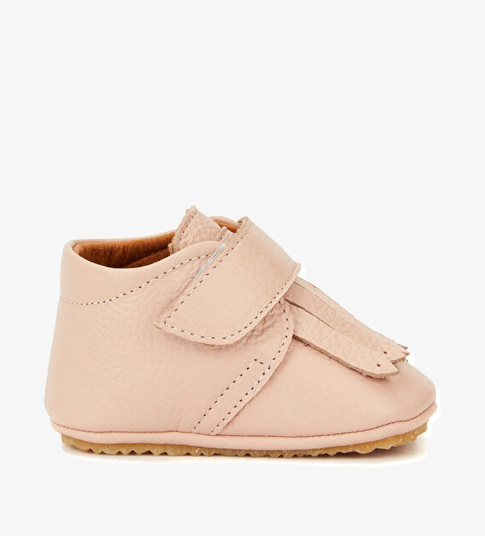 Atelier By Baby Pudra Püskül Detaylı Kız Bebek Deri Ayakkabı model görseli