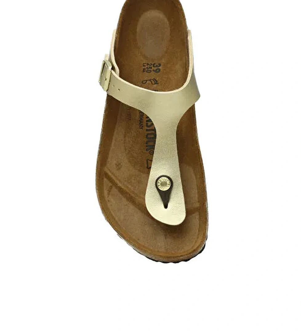 Birkenstock Altın Kadın Deri Terlik GIZEH BF - Görsel 1
