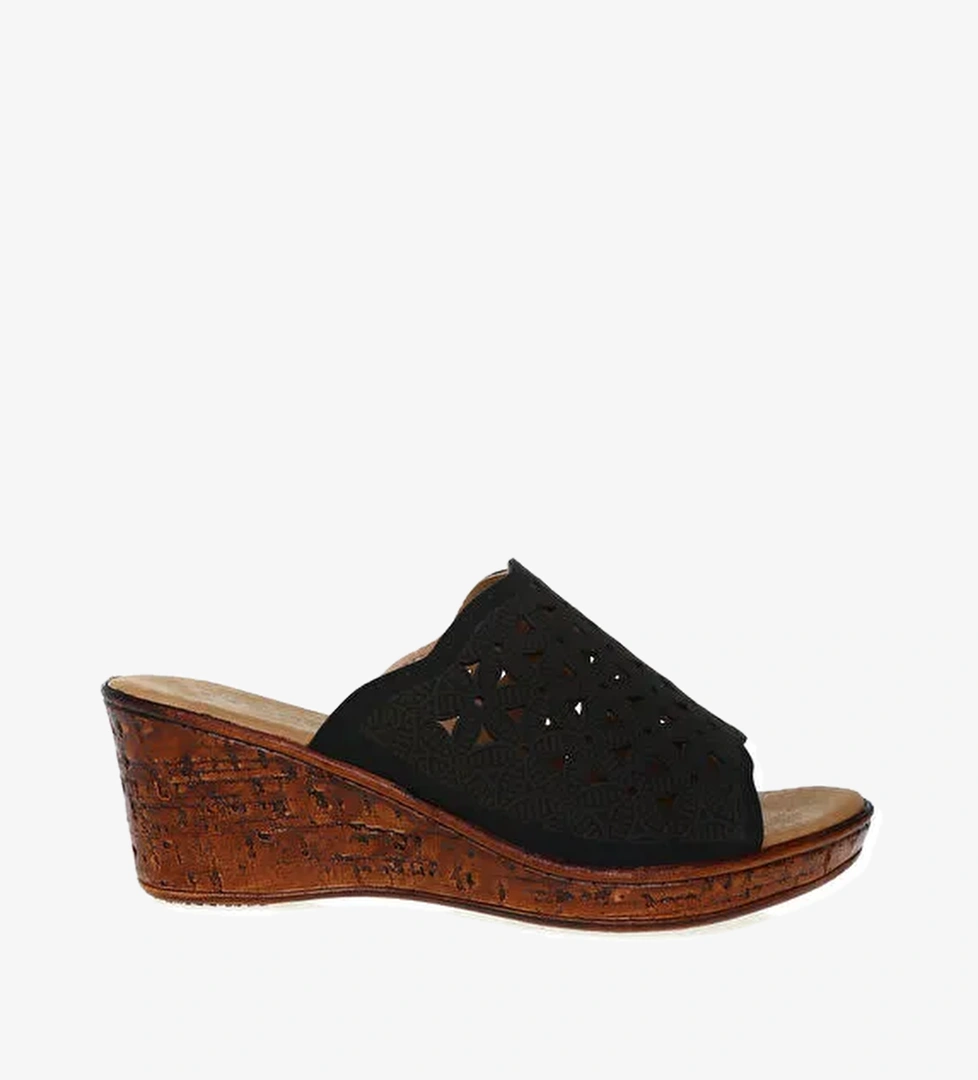 Cotton Bar Siyah Kadın Terlik JANICE