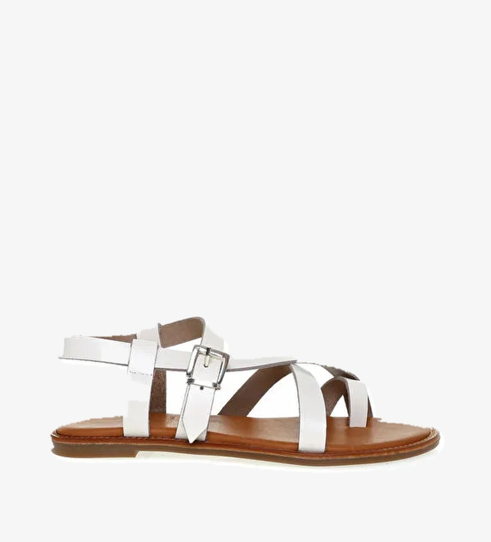 Fabrika Fabrika Deri Ekru Kadın Sandalet BAVYERA model görseli