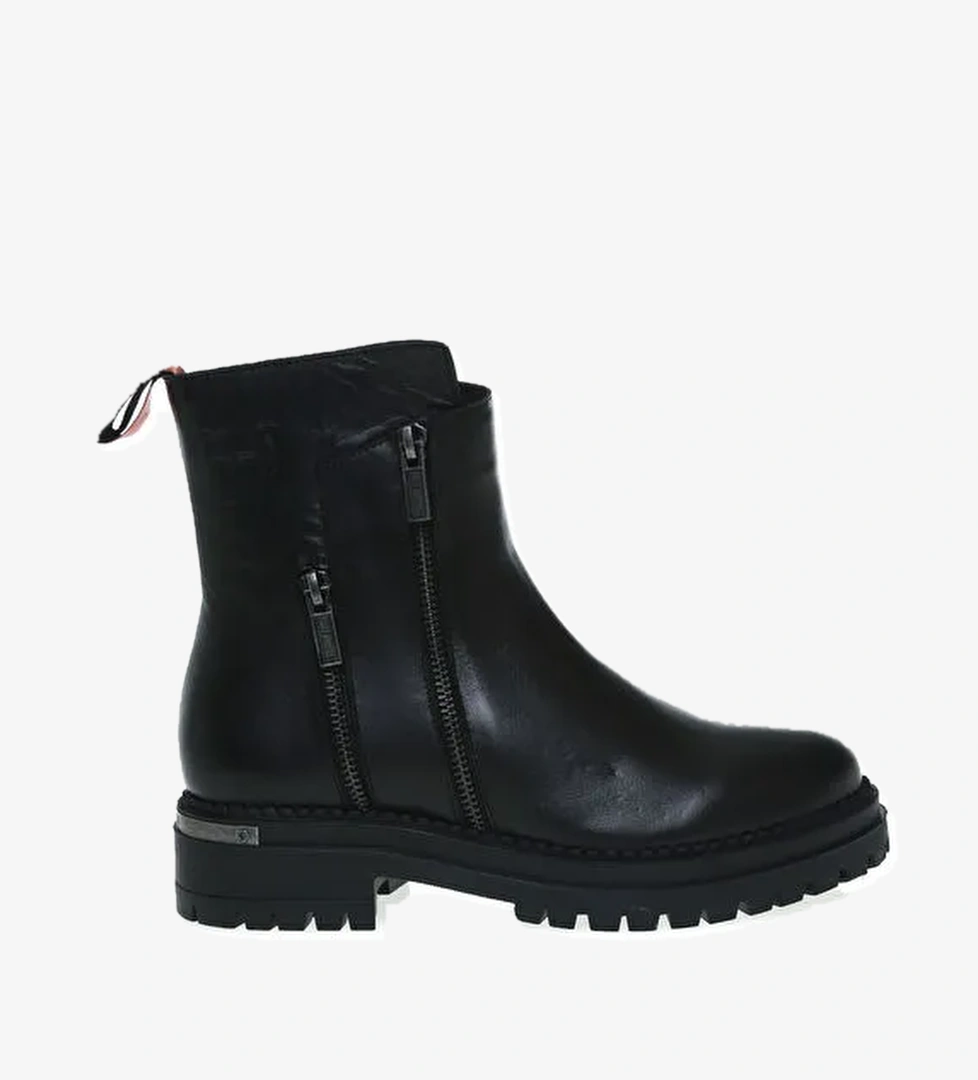 Harley Davidson Siyah Kadın Deri Bot PEKING - Görsel 1