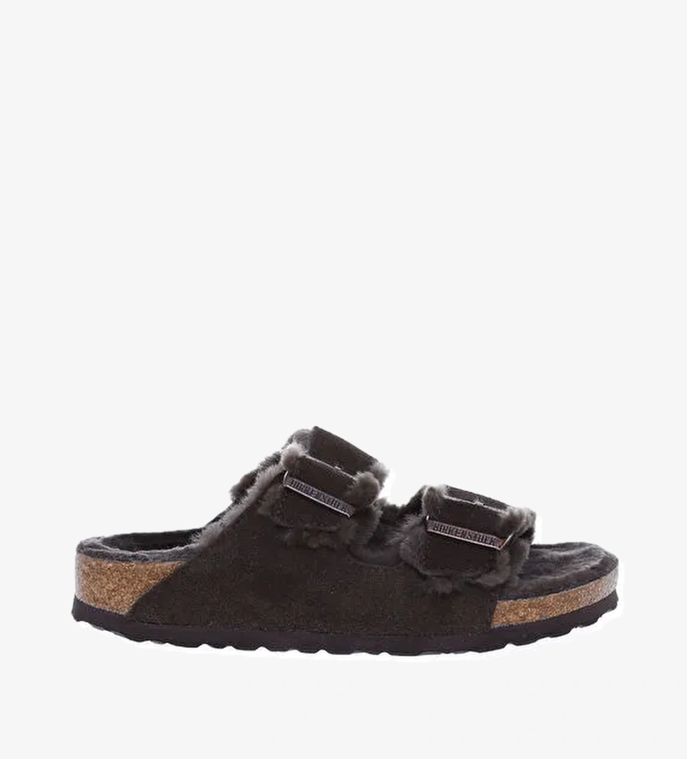 Birkenstock Arizona Birkenstock Kahverengi Vl Kadın Shearling Suede Süet Leather Terlik 'mocha' 1020528 model görseli