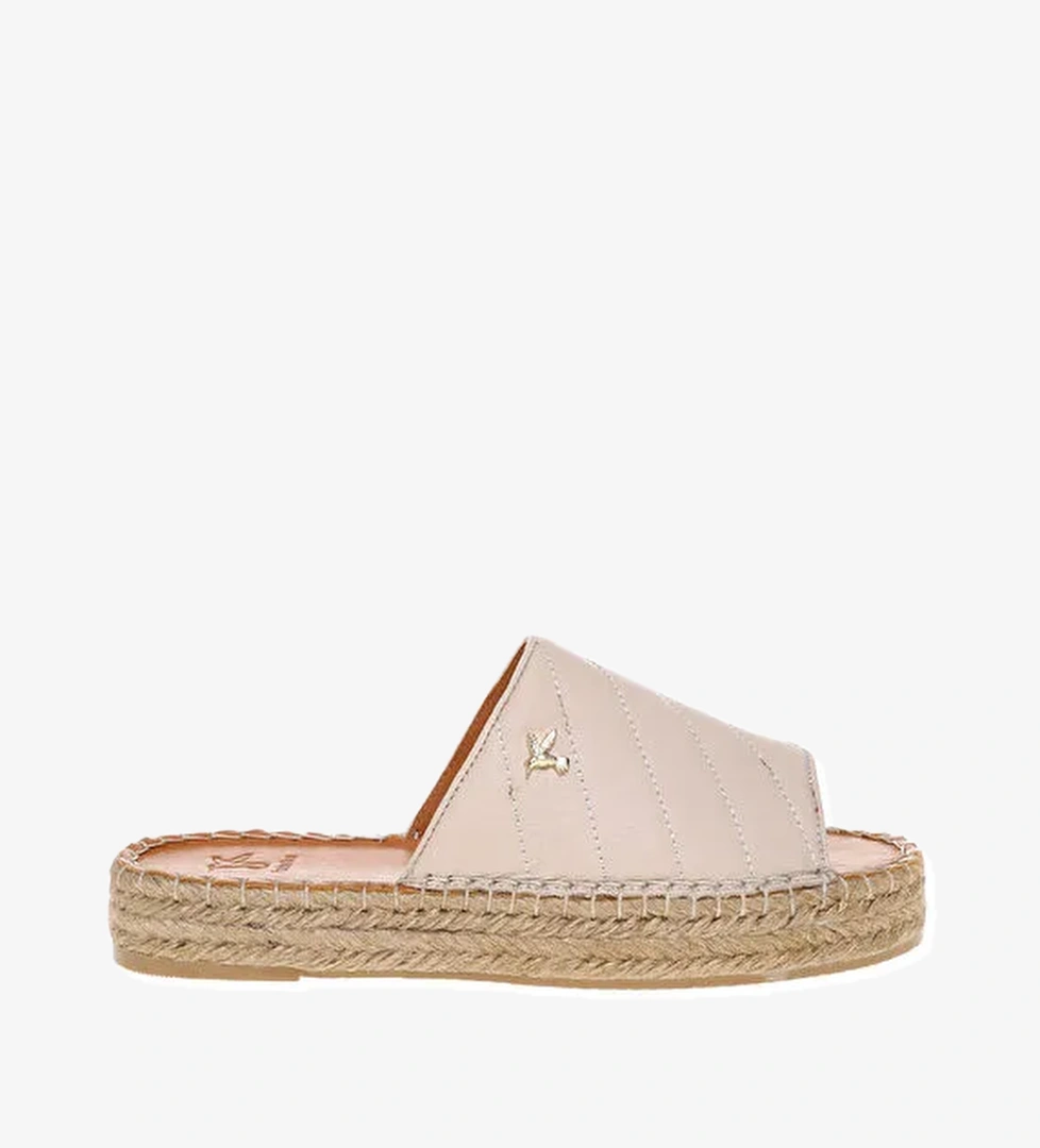 Fabrika Fabrika Ekru Siyah Kadın Deri Espadril Katla model görseli