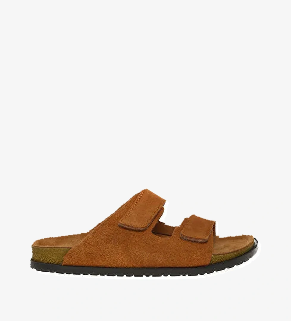 Fabrika Tarçın Deri Erkek Terlik RICKY - Görsel 1