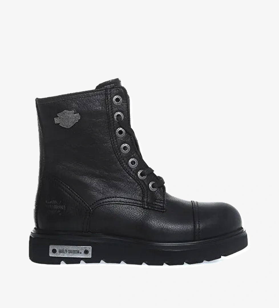 Harley Davidson Siyah Kadın Deri Bot TUMS NEW