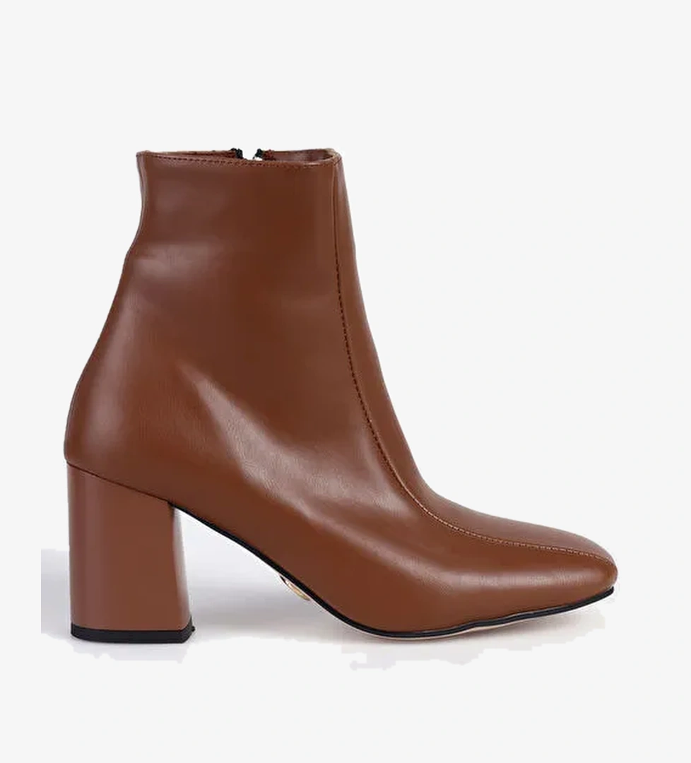 Fabrika Kahverengi Kadın Topuklu Bot STABIA - Görsel 1