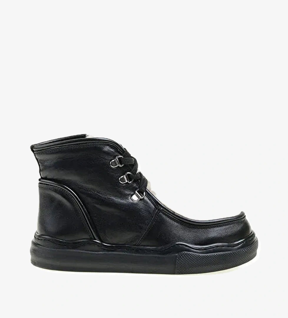 Aeropostale Siyah-Beyaz Kadın deri Bot BURGOS - Görsel 1