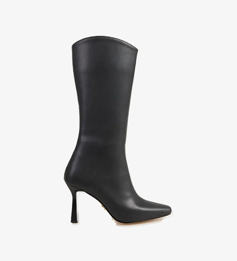 Fabrika Siyah Kadın Topuklu Çizme TERNI - Görsel 1