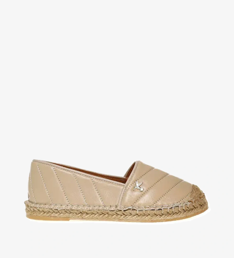 Fabrika Deri Ekru Kadın Espadril MAURENE - Görsel 1