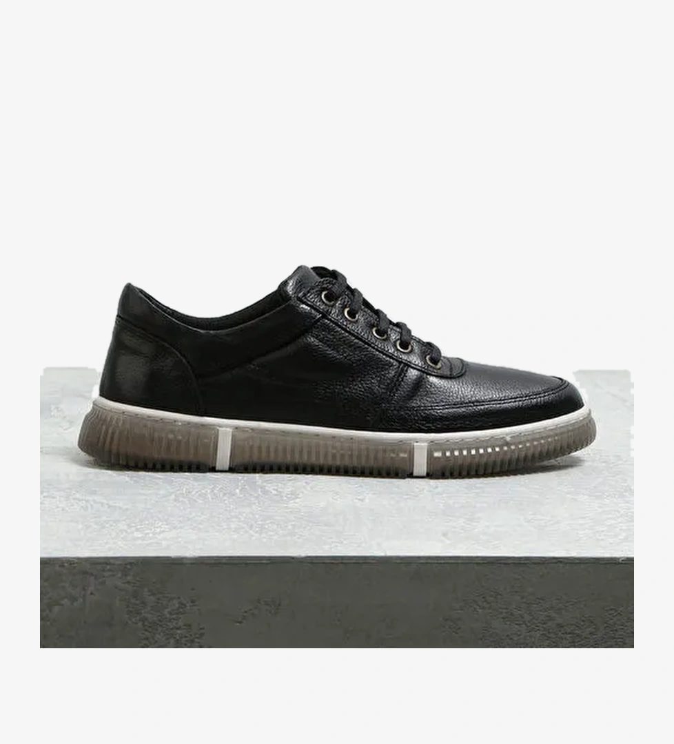 F By Fabrika Siyah Erkek Deri Sneaker YORKE