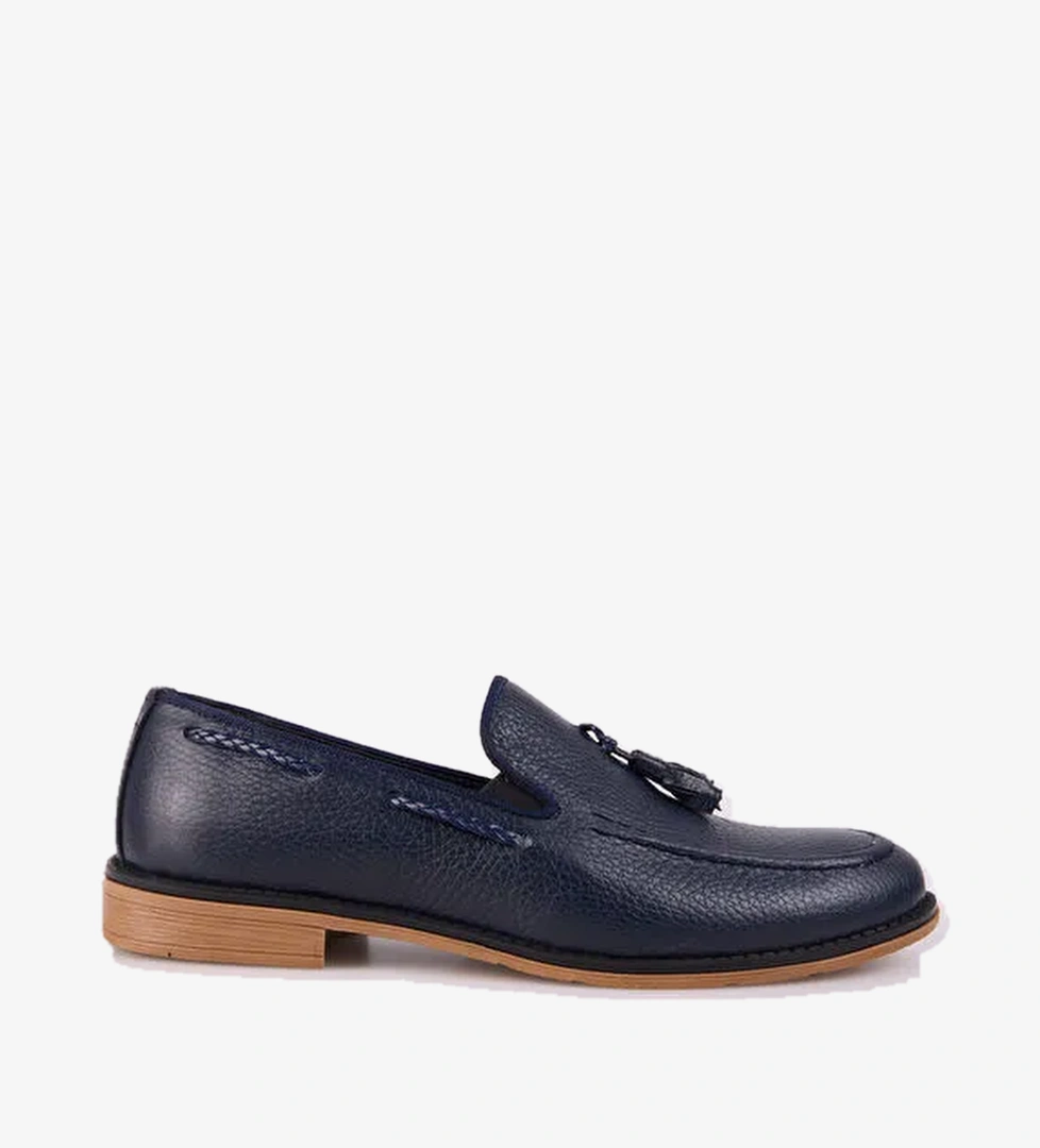 F By Fabrika Lacivert Erkek Deri Günlük Ayakkabı ICORD - Görsel 1