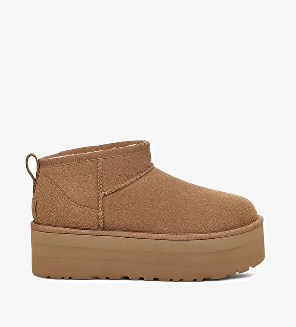 W CLASSIC ULTRA MINI PLATFORM Taba Kadın Süet + Deri Bot 1135092