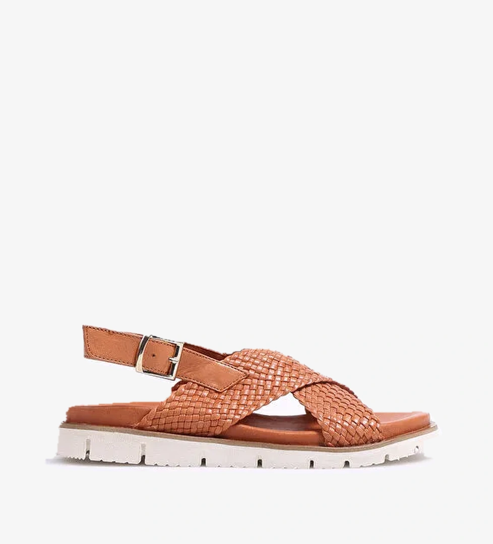 Hush Puppies Taba Kadın Deri Sandalet AIKEN - Görsel 1