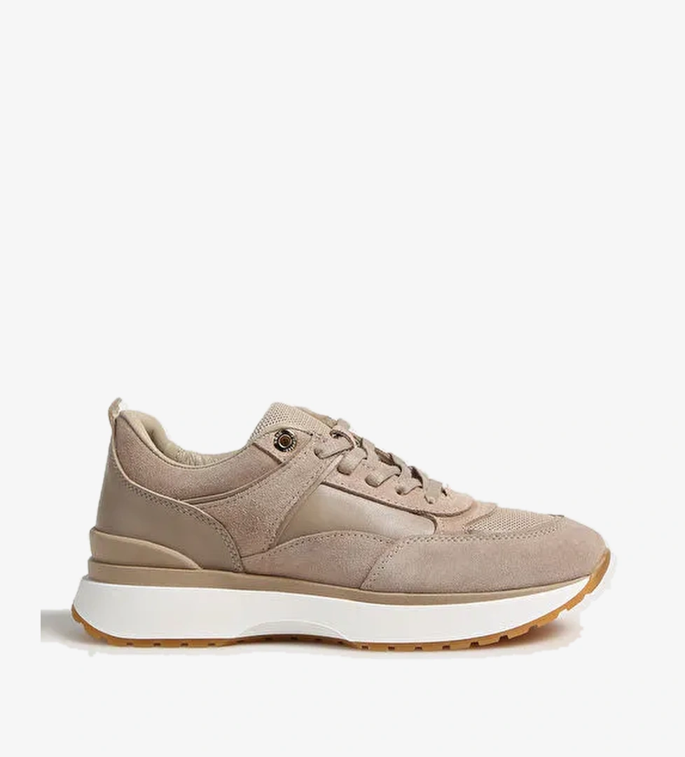 Hush Puppies Hush Puppies Bej Kadın Deri - Kumaş Sneaker MANILOW model görseli