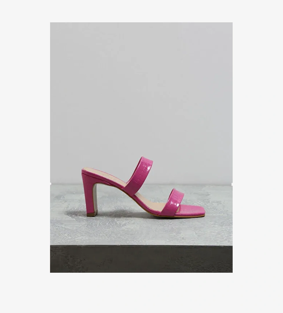 Fabrika Fuşya Kadın Topuklu Sandalet BANDY - Görsel 1