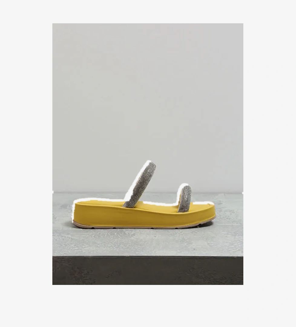 Fabrika Fabrika Lila Sarı Kadın Terlik Carron model görseli