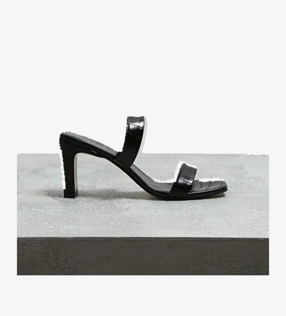 Fabrika Siyah Kadın Topuklu Sandalet BANDY - Görsel 1