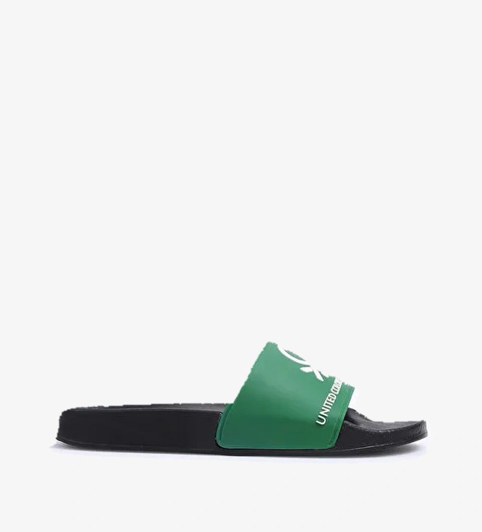 Benetton Siyah-Yeşil Erkek Plaj Terliği BN-1271