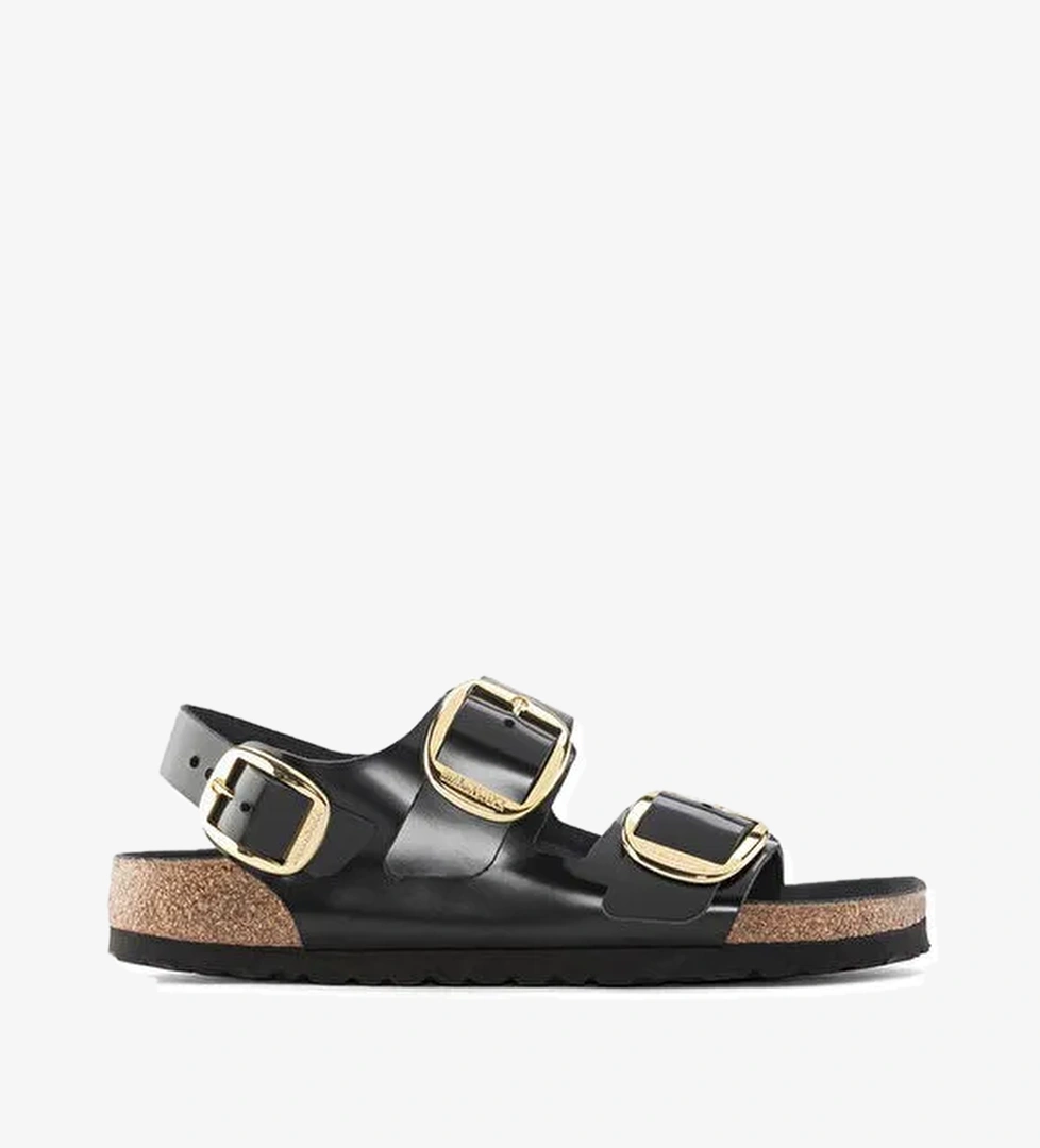 Birkenstock Siyah Kadın Deri Sandalet MILANO