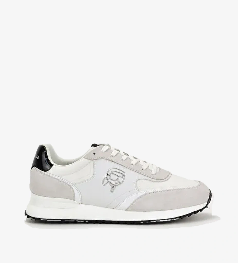 Karl Lagerfeld Beyaz-Siyah Erkek deri Sneaker VELOCITOR II Karl NFT Lo Lace - Görsel 1