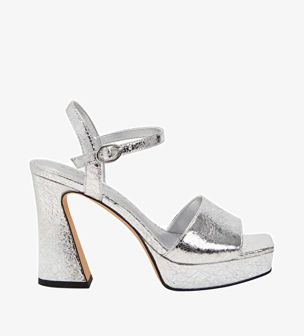 Katy Perry Gümüş Kadın Topuklu Ayakkabı KP2966 - Görsel 1