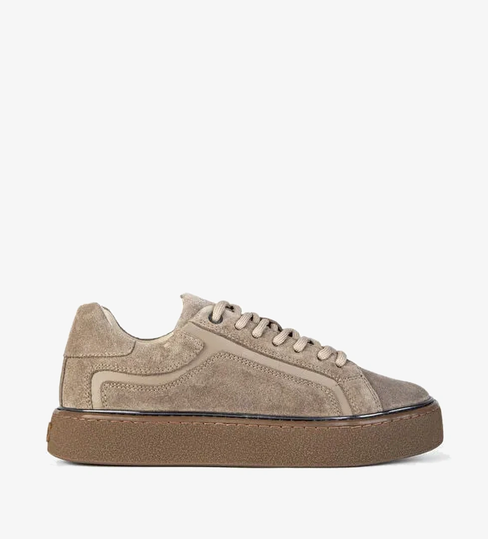 Tamer Tanca Kadın Hakiki Deri Vizon Sneakers & Spor Ayakkabı - Görsel 1