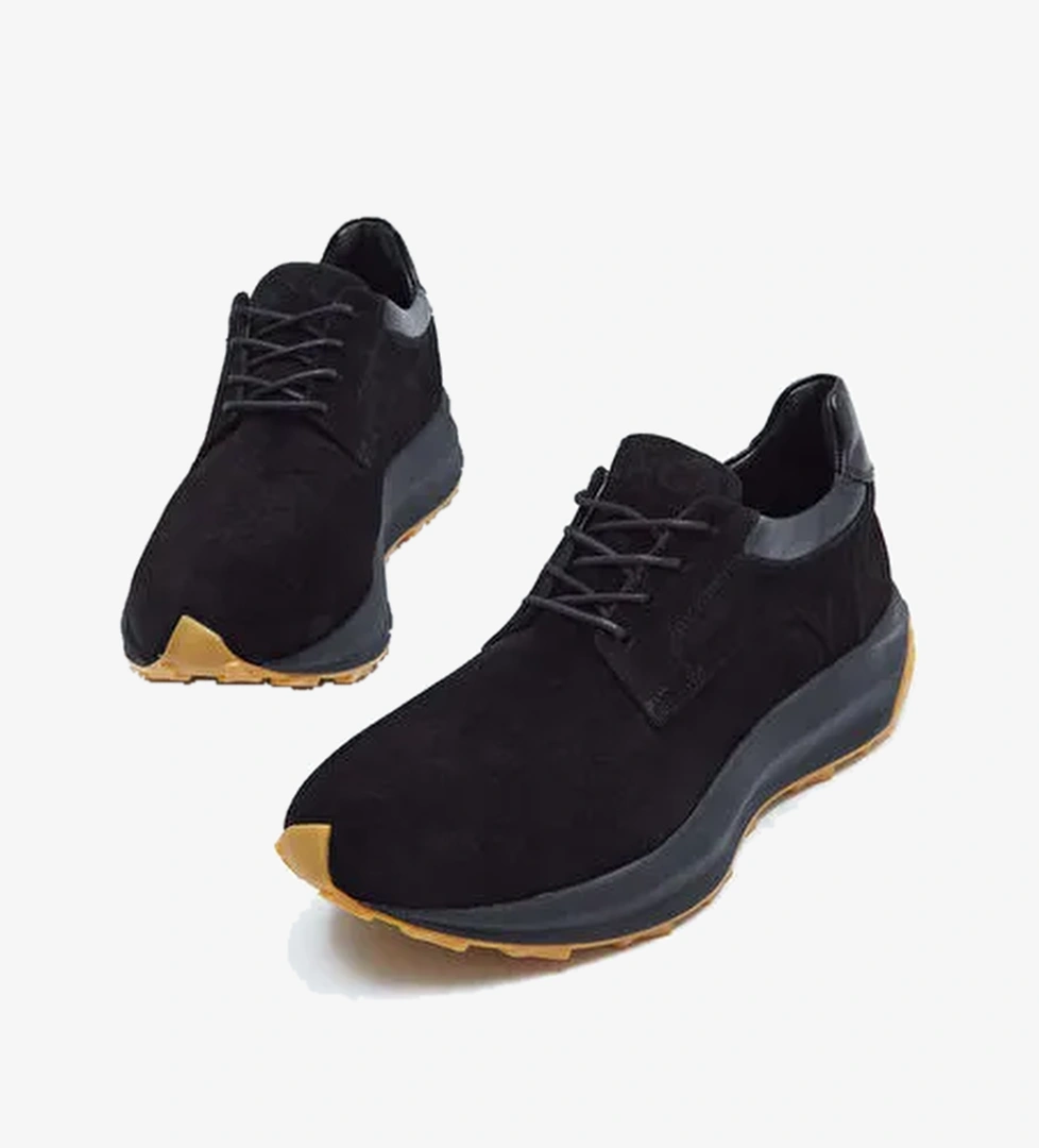 Tamer Tanca Erkek Hakiki Deri Siyah Sneakers & Spor Ayakkabı - Görsel 1