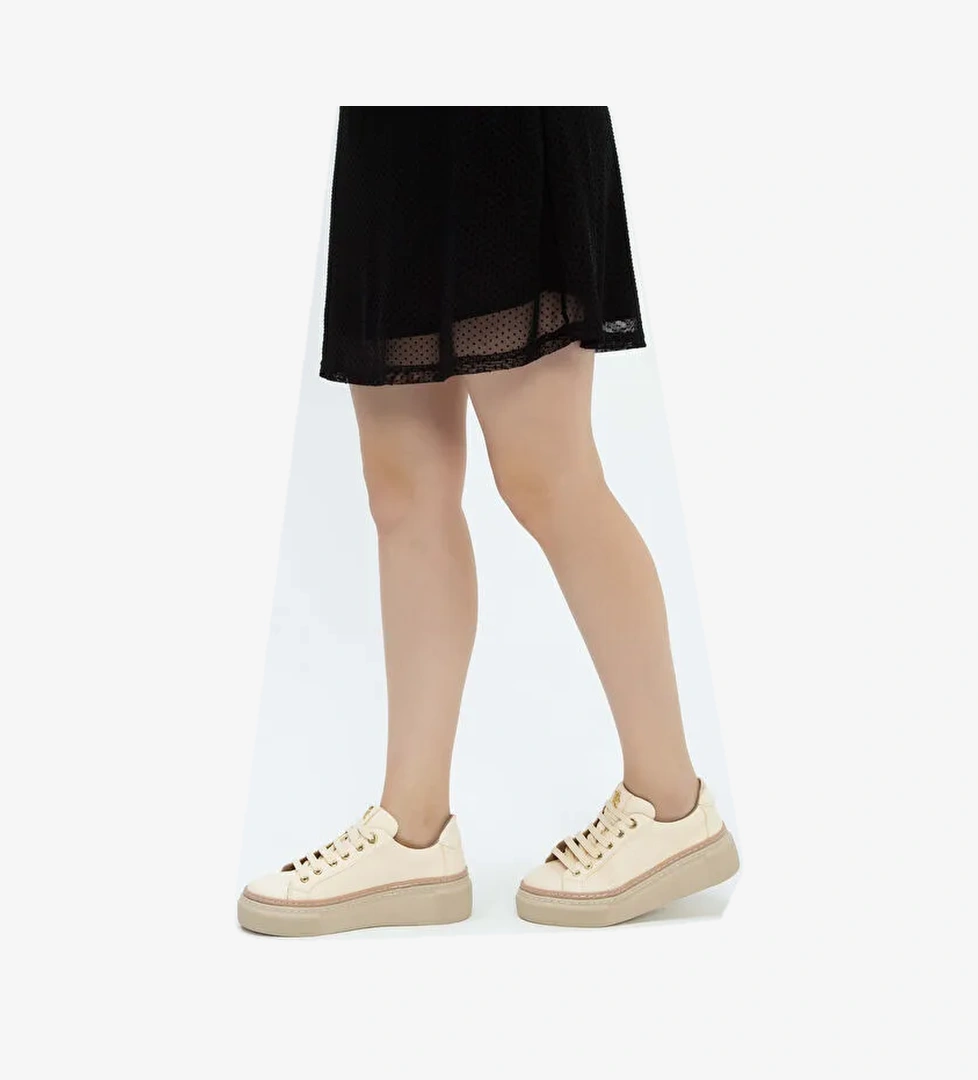 Tamer Tanca Lacivert Kadın Deri Sneaker 937 5022-09 BN AYK Y23 - Görsel 1