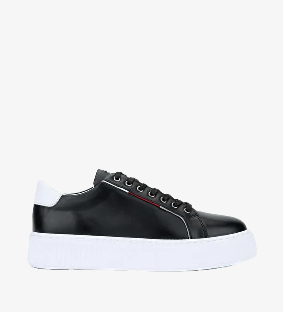 Tamer Tanca Tamer Tanca Erkek Hakiki Deri Siyah Sneakers & Spor Ayakkabı Boyner'de! Siyah - 1. görsel