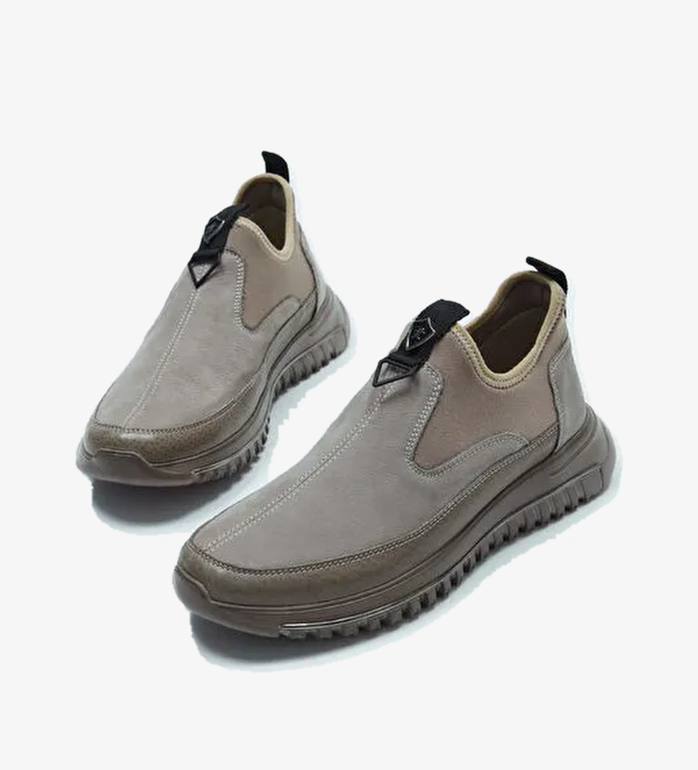 Tamer Tanca Erkek Hakiki Deri Vizon Sneakers & Spor Ayakkabı - Görsel 1