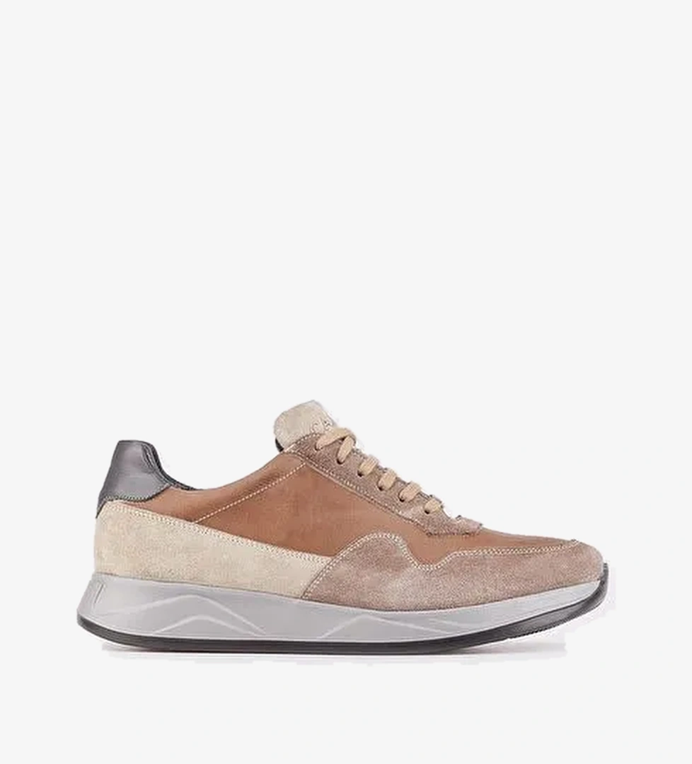 Cabani Ayakkabı Taba Erkek Deri Sneaker 25578 - Görsel 1
