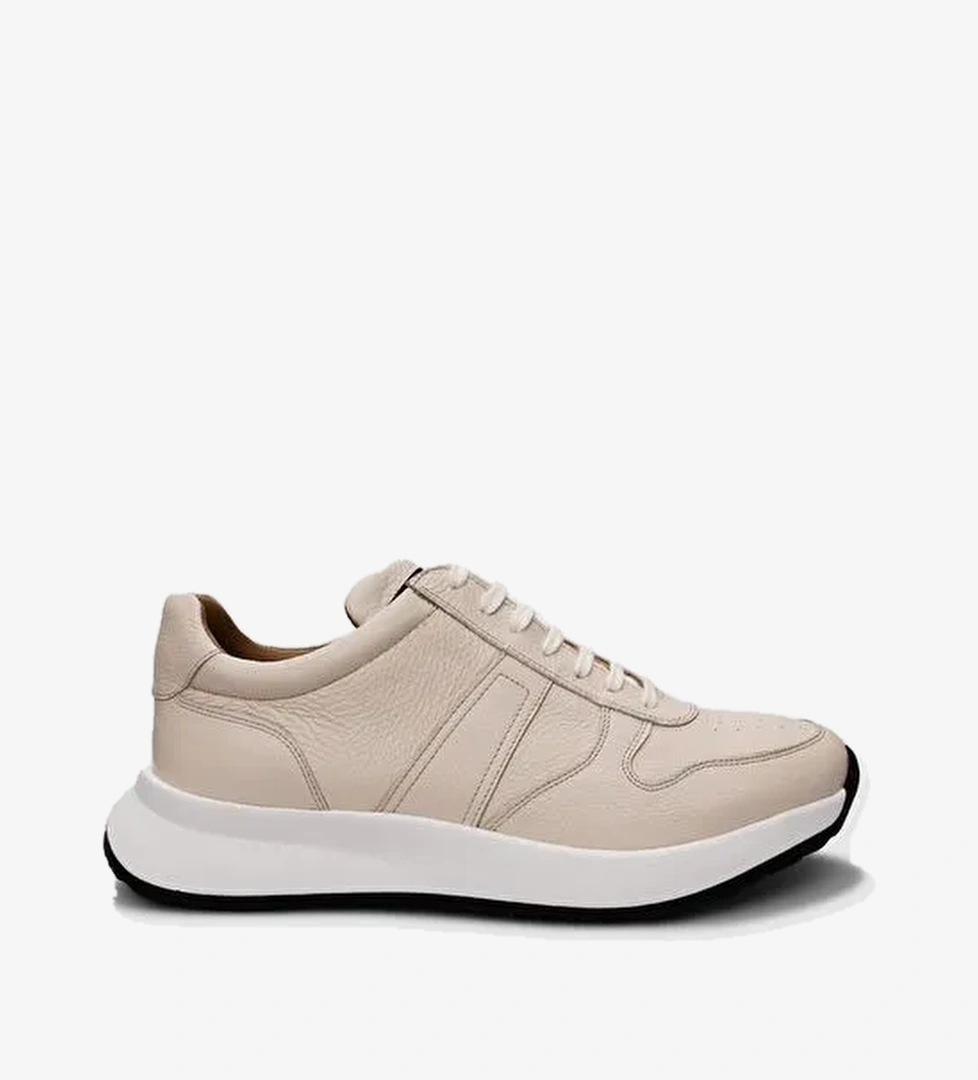 Cabani Ayakkabı Bej Erkek Deri Sneaker 29777 - Görsel 1