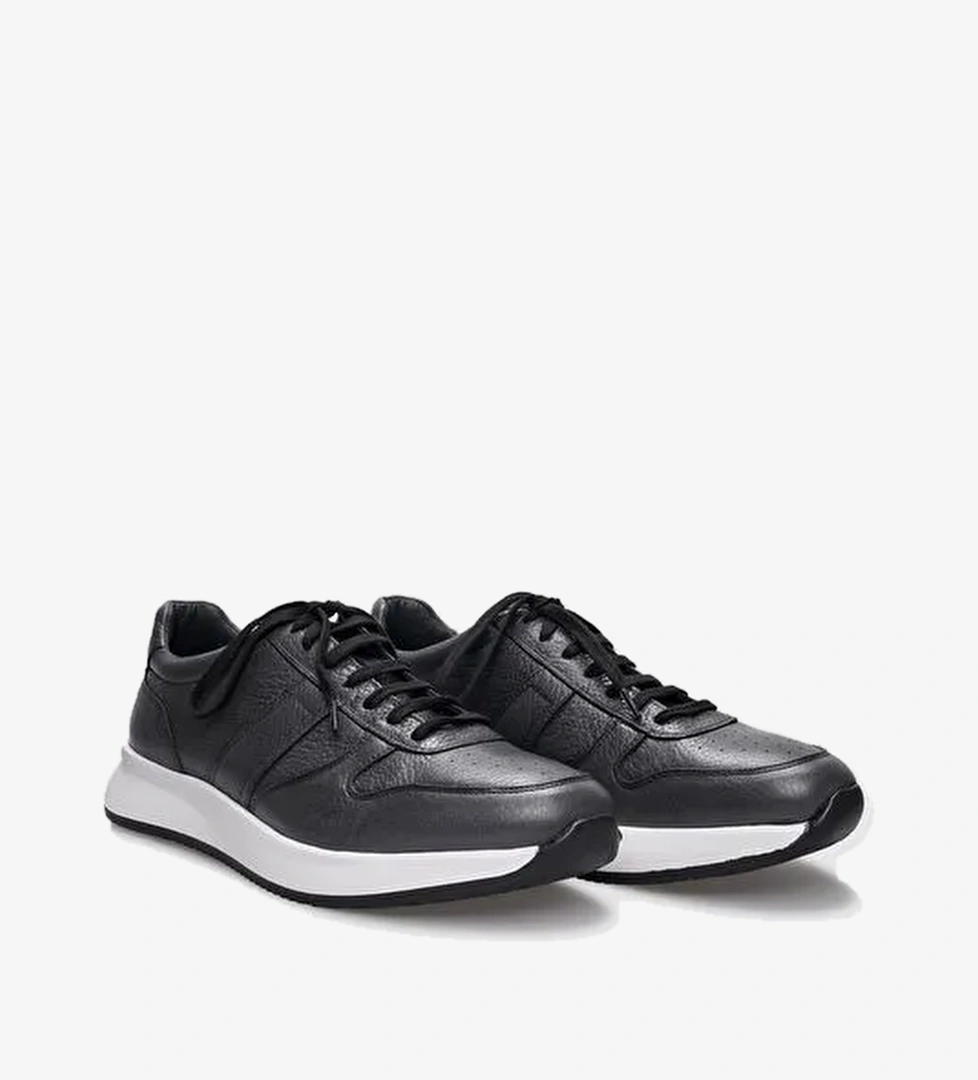 Cabani Ayakkabı Siyah Erkek Deri Sneaker 29779 - Görsel 1