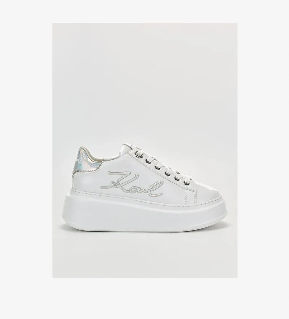 Karl Lagerfeld Beyaz Kadın Deri Sneaker KL63510A 01S - Görsel 1