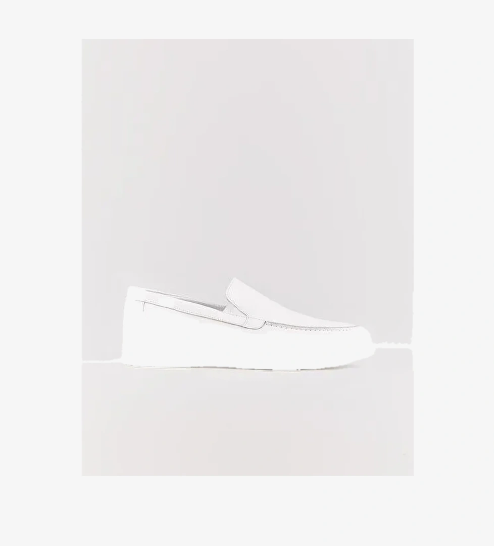 Hakiki Deri Beyaz Erkek Günlük Ayakkabı - Görsel 1