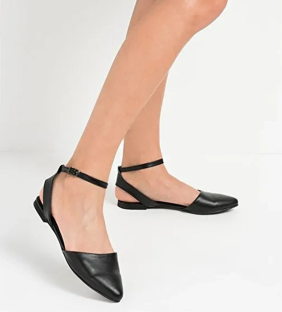 Fox Shoes Siyah Kadın Babet 1470 - Görsel 1