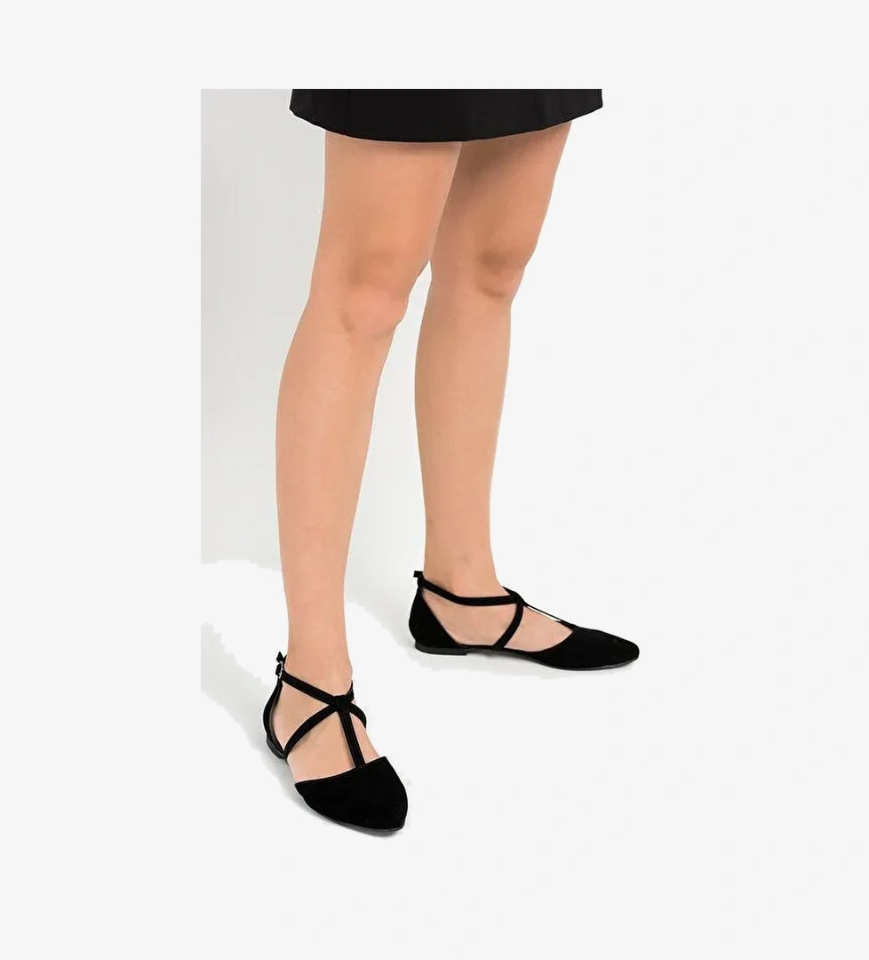 Fox Shoes Siyah Kadın Babet 1501 - Görsel 1