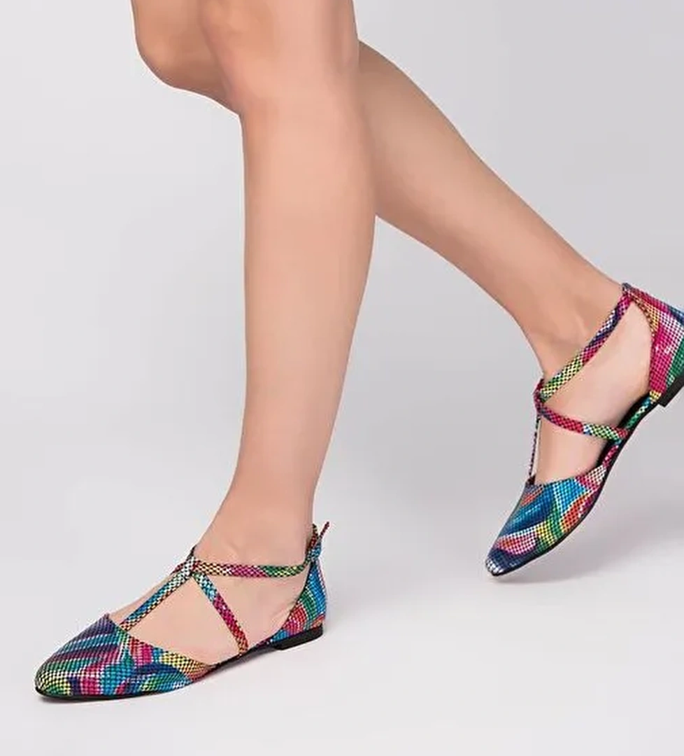 Fox Shoes Çok Renkli Kadın Babet 1509 - Görsel 1