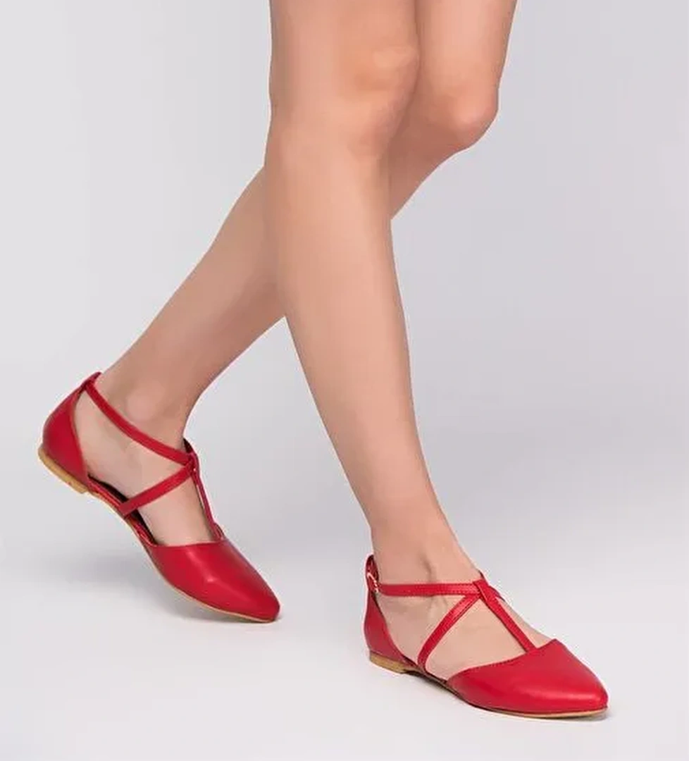 Fox Shoes Kırmızı Kadın Babet 1513 - Görsel 1