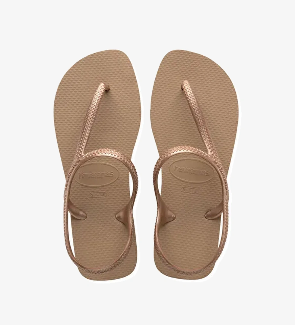 Pembe Altın Kadın Plaj Terliği 40000393581 - Görsel 1