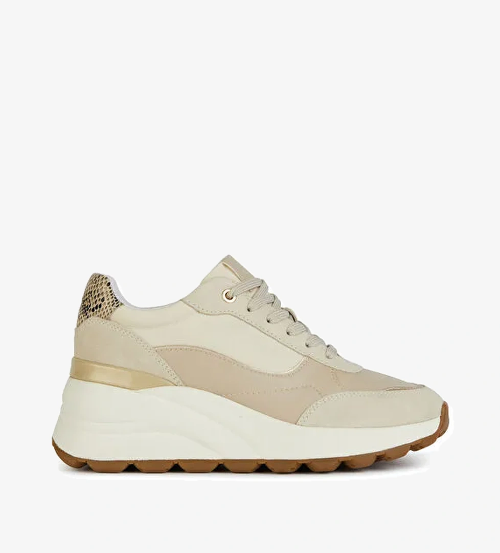 Geox Açık Bej Kadın deri Sneaker D SPHERICA EC13 A - Görsel 1