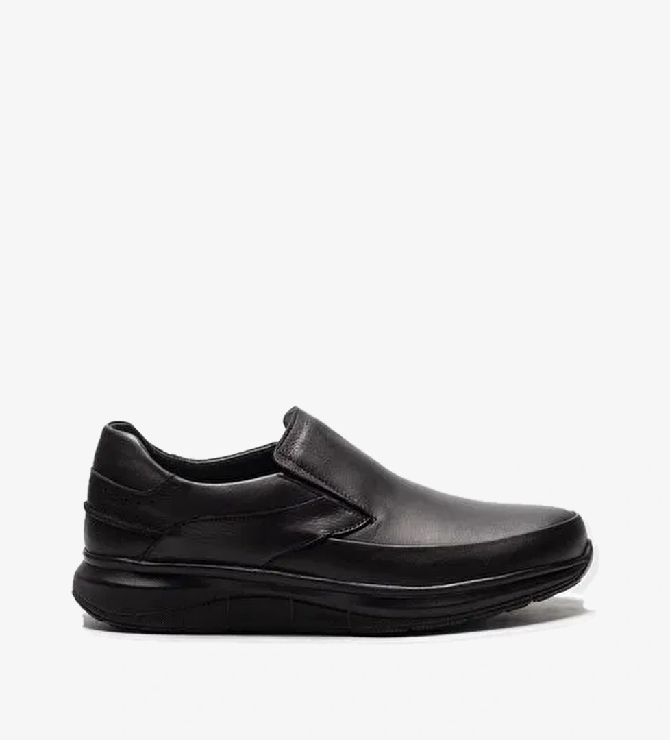 Hakiki Deri Siyah Erkek Günlük Ayakkabı - Görsel 1