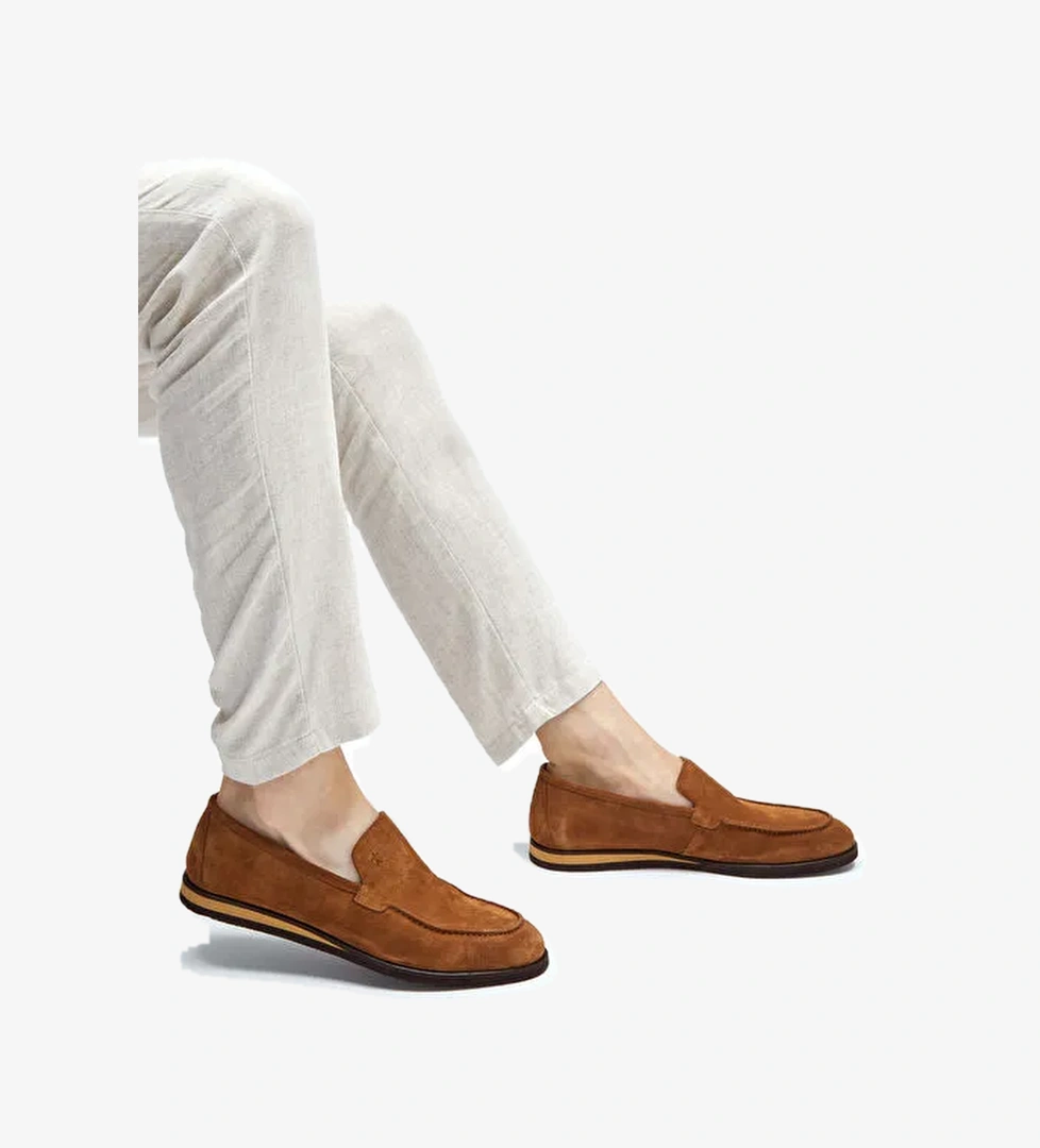 Tamer Tanca Mavi Erkek Süet Loafer 537 3178 ERK AYK Y23 - Görsel 1