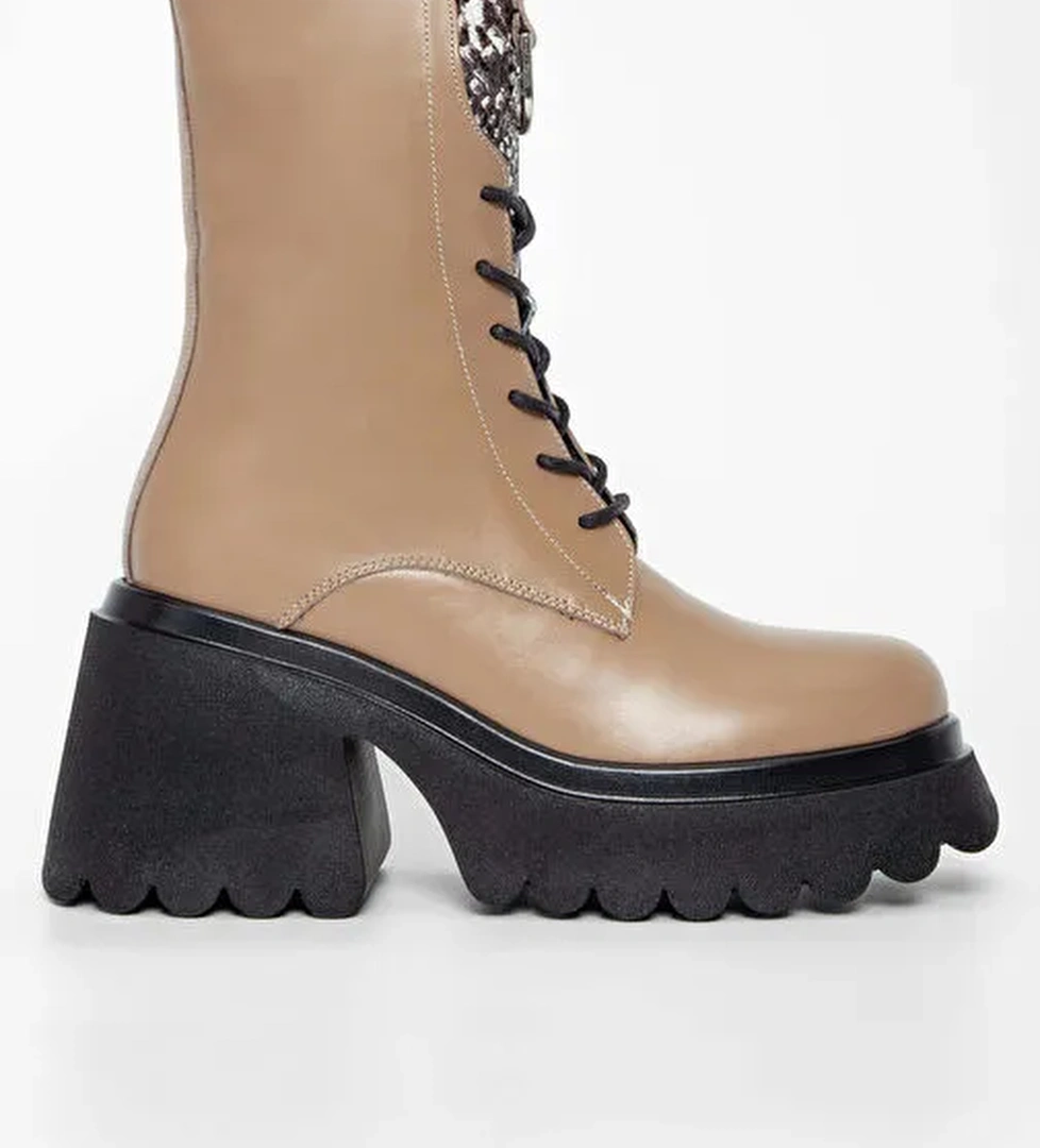 Tamer Tanca Kadın Hakiki Deri Vizon Casual Bot - Görsel 1