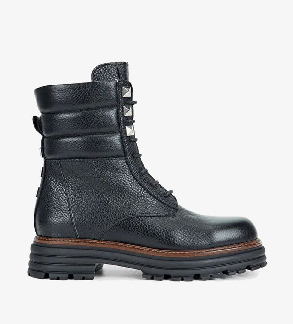 Tamer Tanca Kadın Hakiki Deri Siyah Casual Bot - Görsel 1