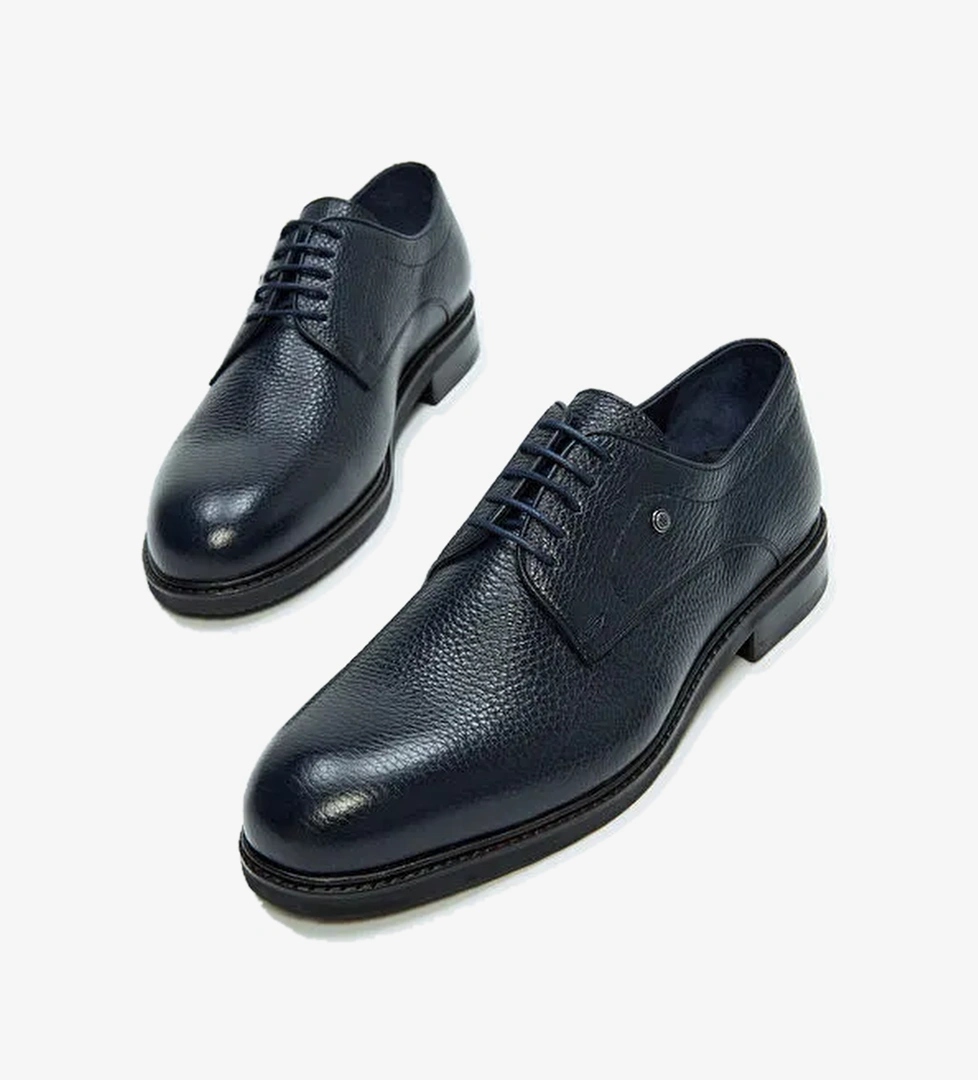 Tamer Tanca Erkek Hakiki Deri Lacivert Casual Ayakkabı - Görsel 1